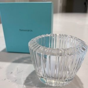 Tiffany & Co. Clear Crystal Atlas Candle Votive